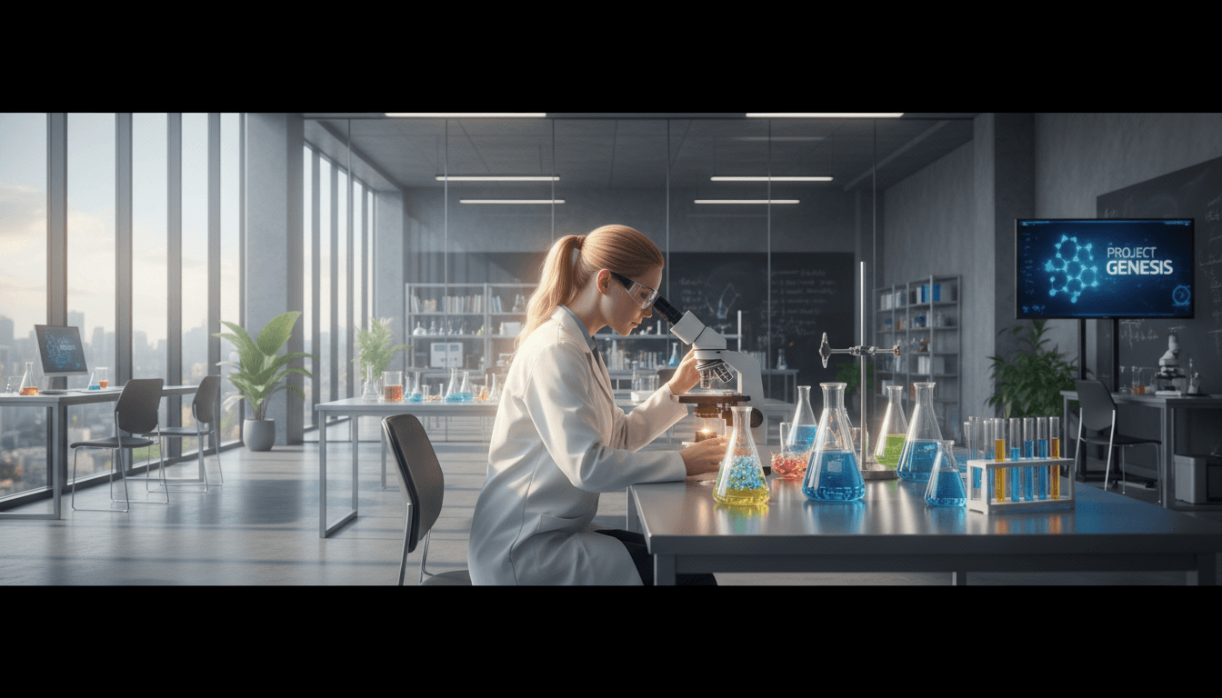 Scientist examining immune supplement ingredients under microscope in clinical laboratory setting