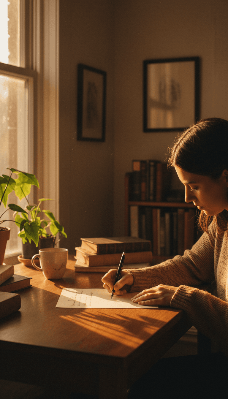 Professional reaching out via contact form in modern office setting