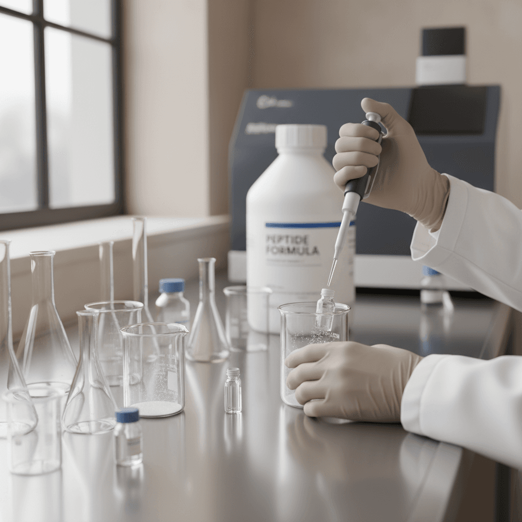 Defense Protocol founder Juice Walton in supplement research laboratory